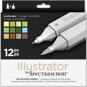 Illustrator by Spectrum Noir 12 Pen Set - Landscape