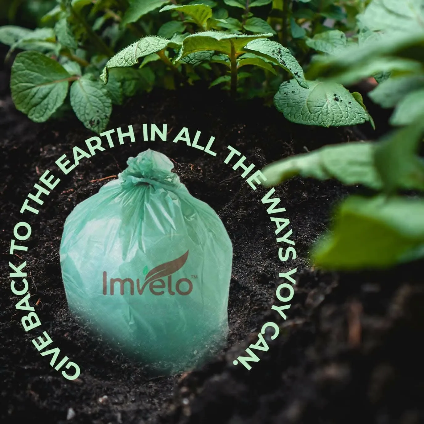 Imvelo 100% Compostable Garbage Bag for Dustbin | 14 Bags | 30 X 37 Inches (X-Large) | Dustbin/Trash Bag with 0% Plastic - Extra thick | Biodegradable (Pack of 2)