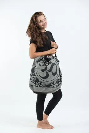 Infinitee Ohm Denim Drawstring Tote Bag