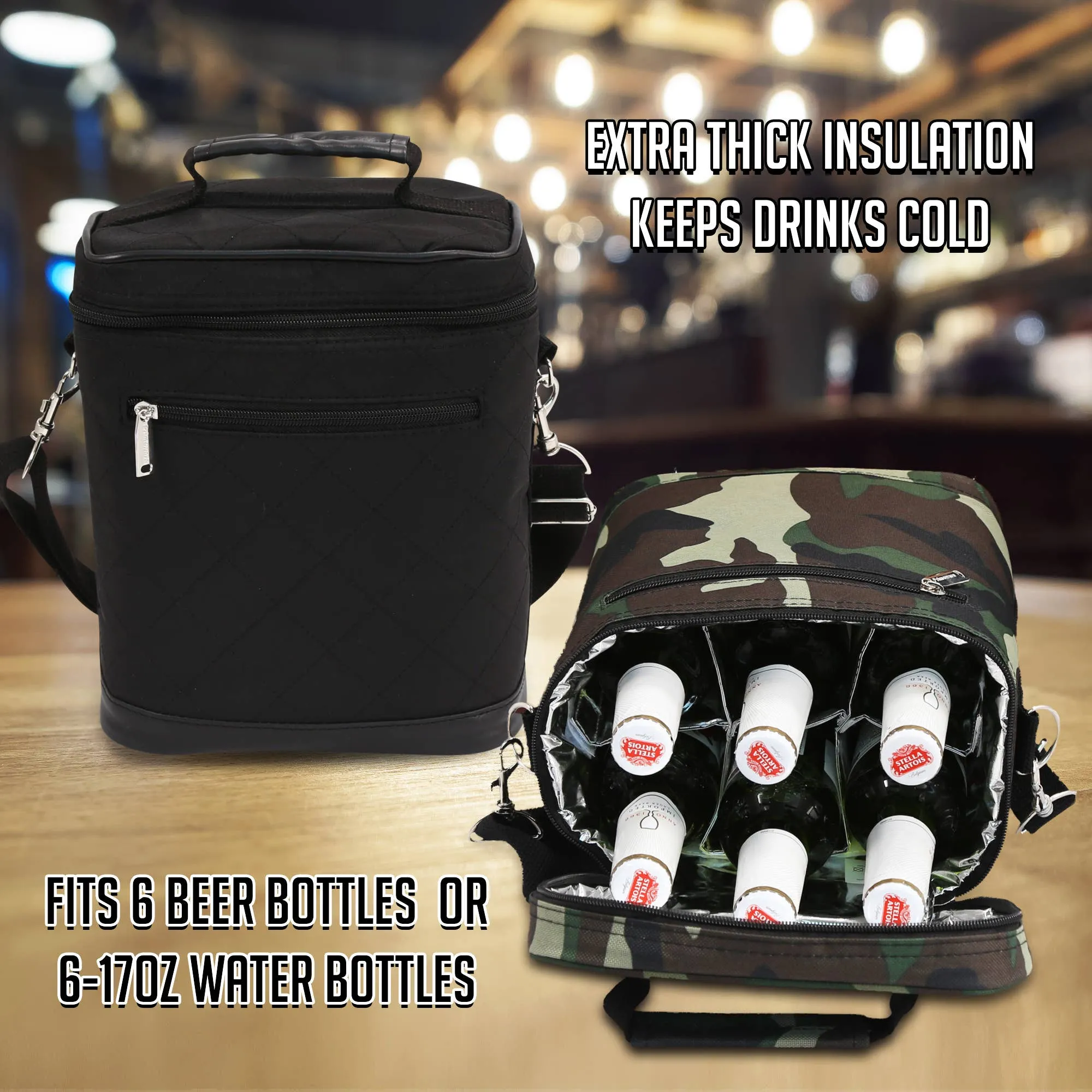 Insulated 6 Bottle Beer Bag