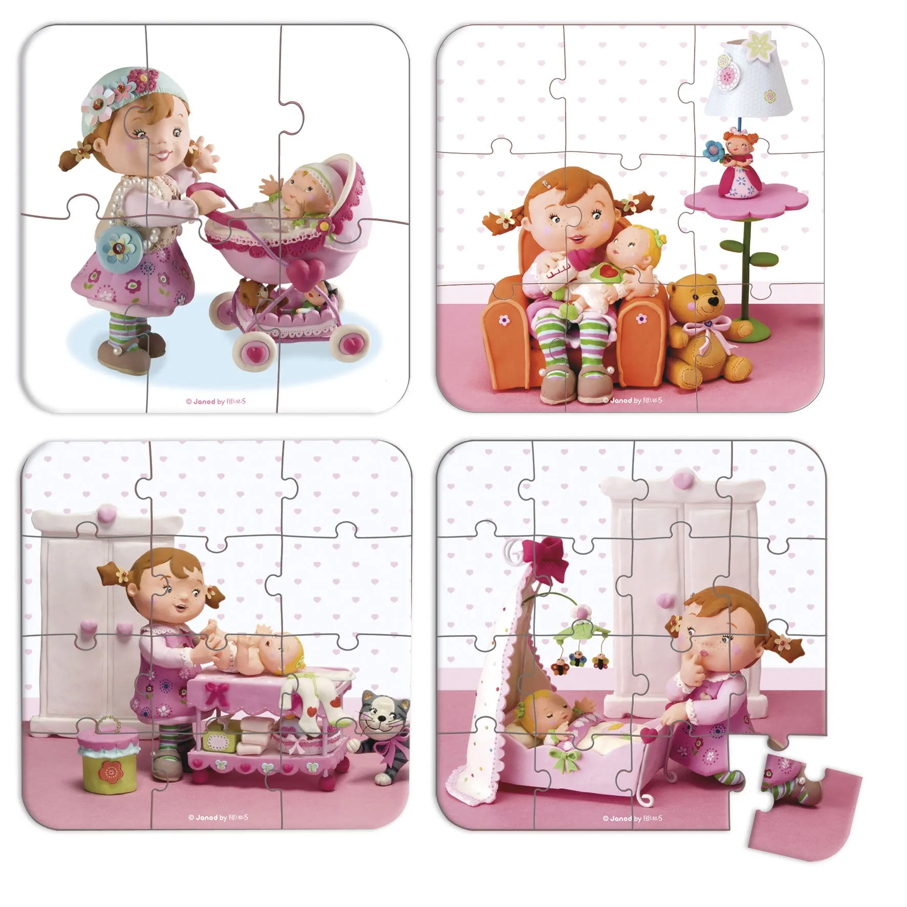 Janod Puzzles - Lilou Plays with Dolls