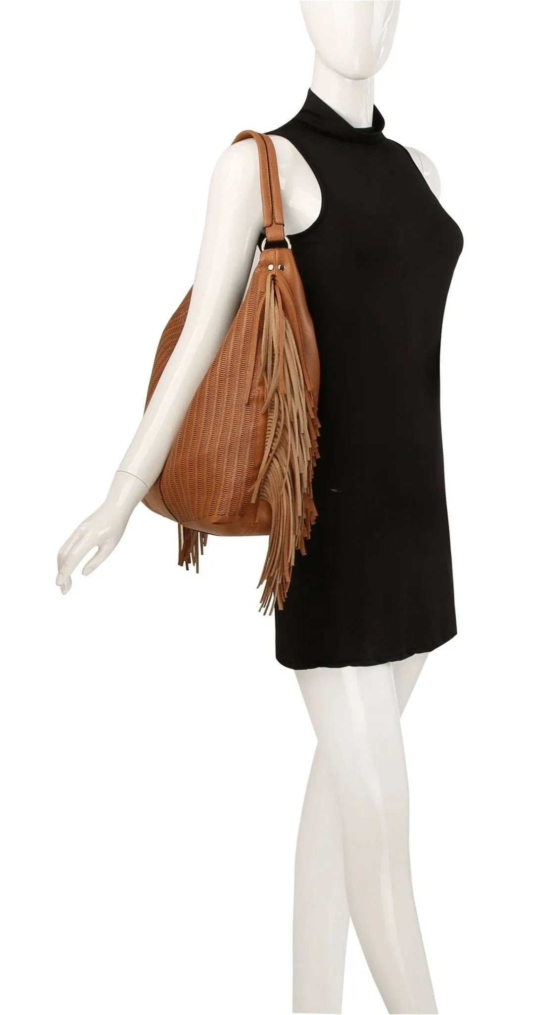 JY0466 Janice Fringe Hobo Bag