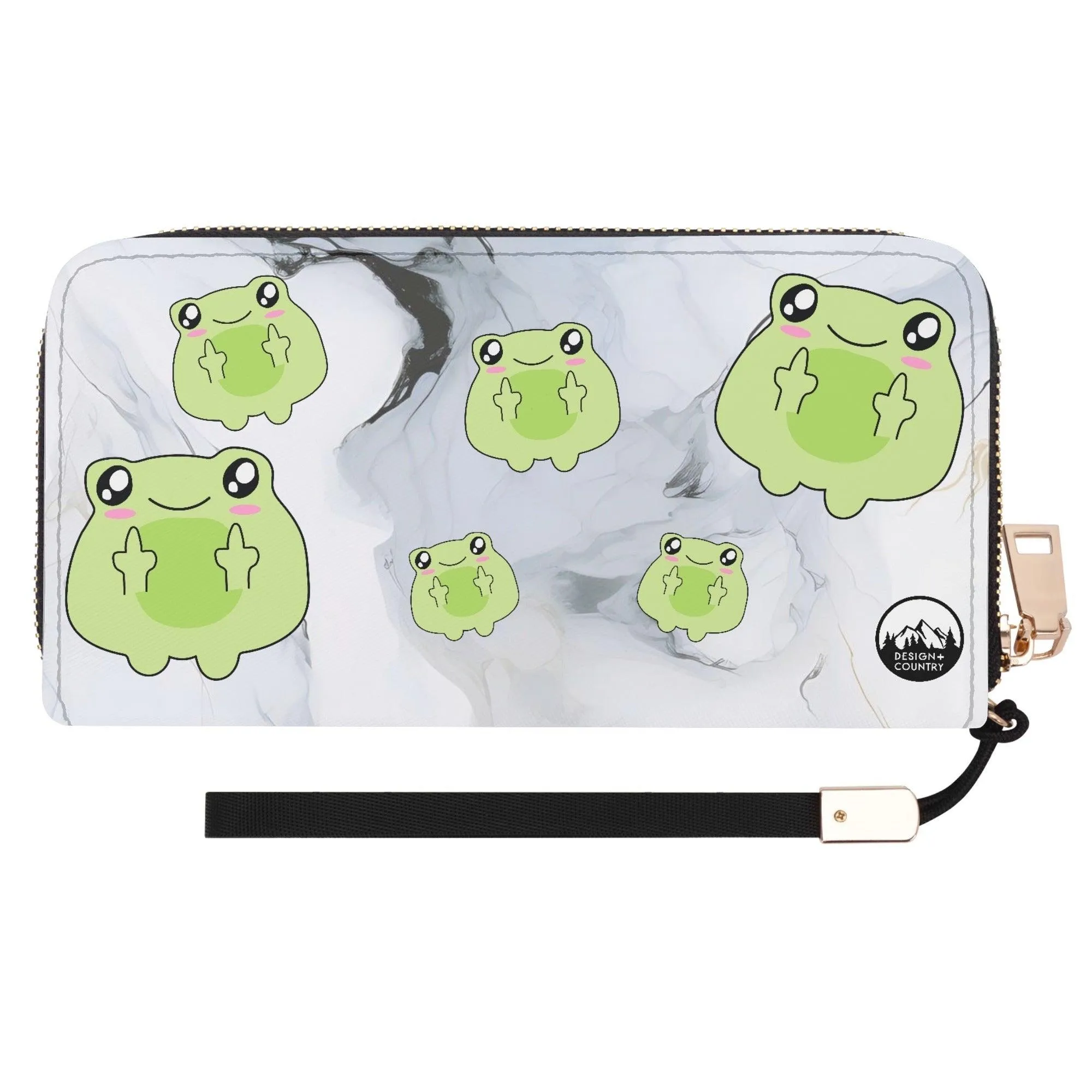 Kawaii Attitude Froggy Leather Zipper Wristlet Wallet