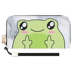 Kawaii Attitude Froggy Leather Zipper Wristlet Wallet