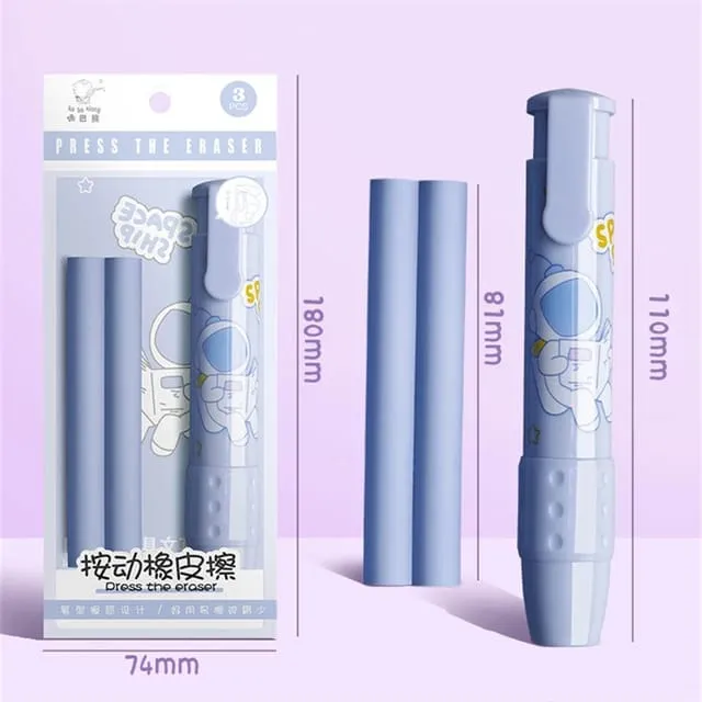 Kawaii Delight: Press Pen Eraser with Adorable Design for Precise Erasing 1 pcs