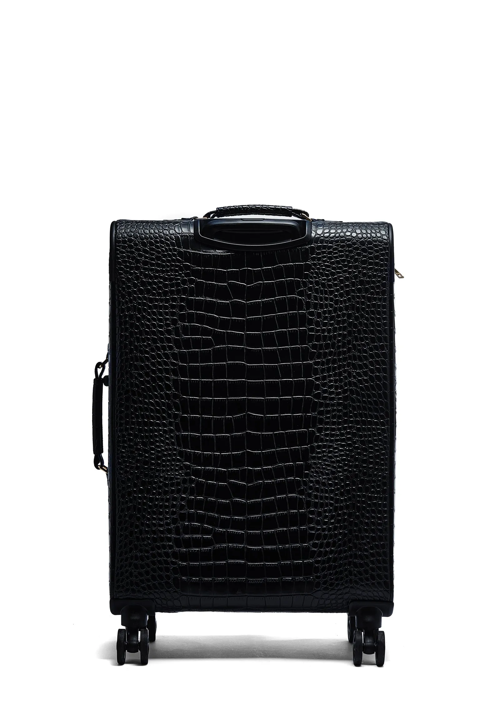 Knightsbridge Large Suitcase (Black Croc)