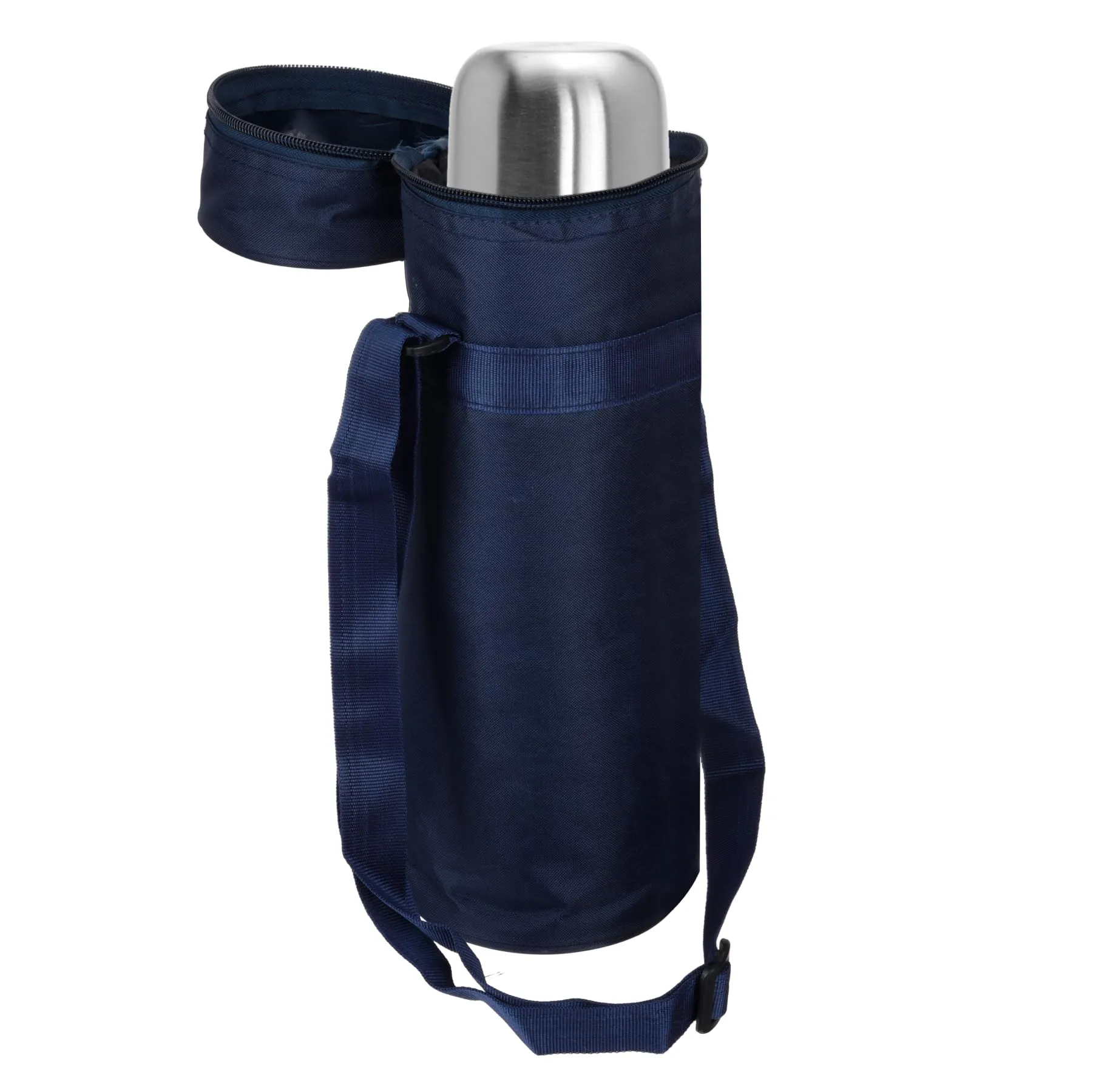 Kuber Industries Bottle Bag | Travel Water Bottle Bag | Bottle Protector Bag | Water Bottle Carrier Bag | Bottle Carry Bag | Adjustable Strap & Zipper Closure | 1 LTR | Blue