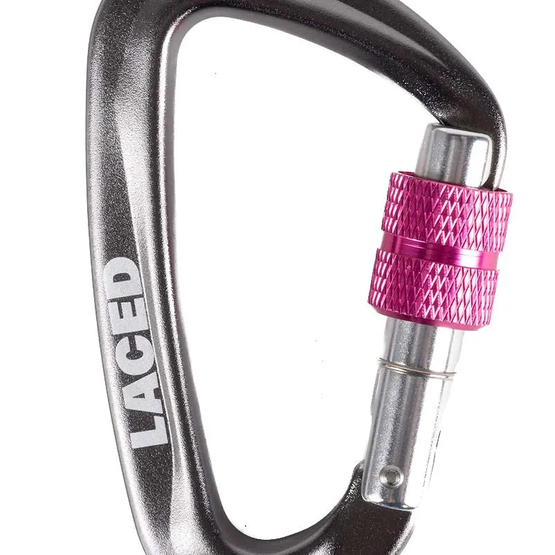 Laced "Keep It Together" Lockable Carabiner Concrete Rose