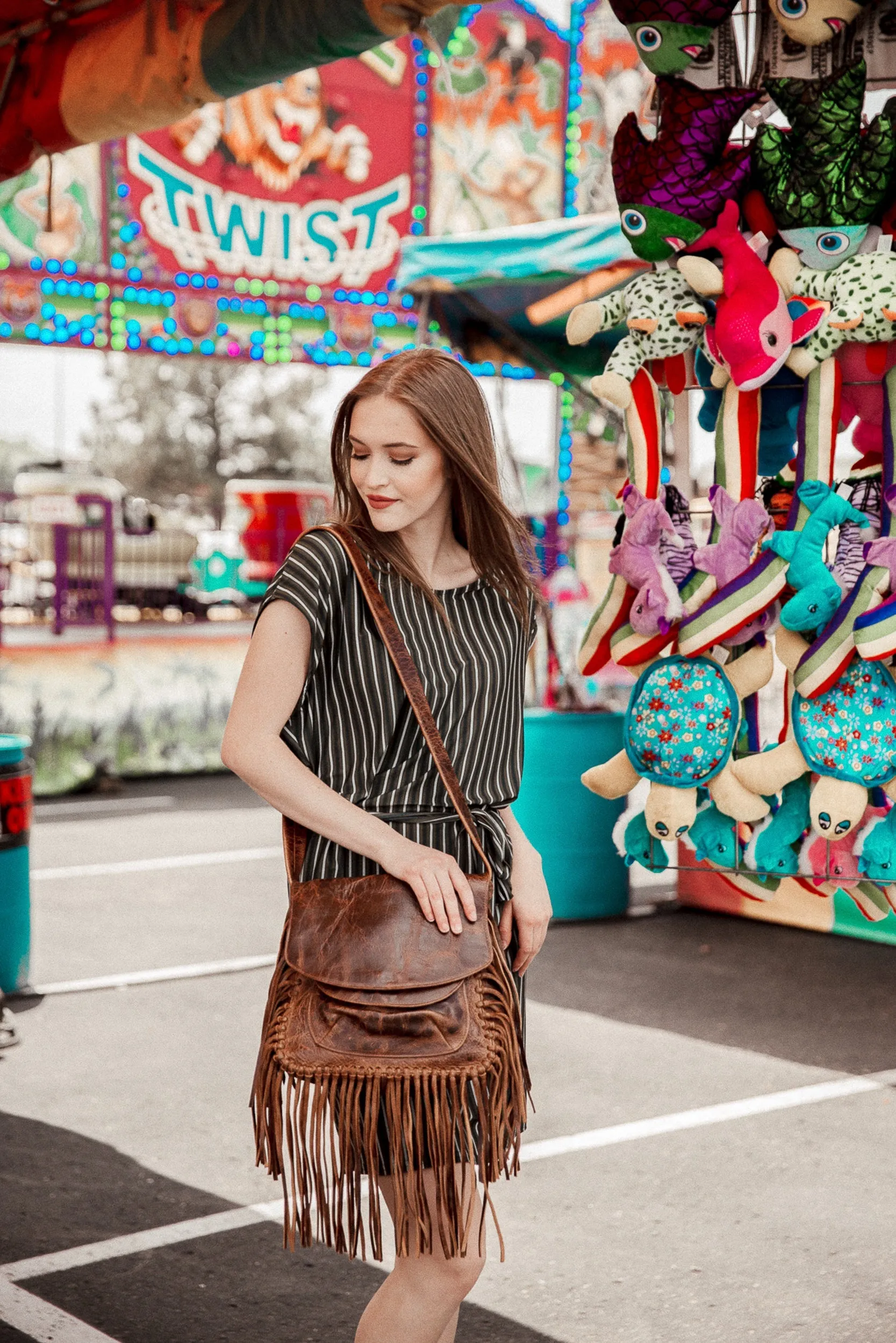 Laggo Maurice Flap over Saddle Bag with Fringe