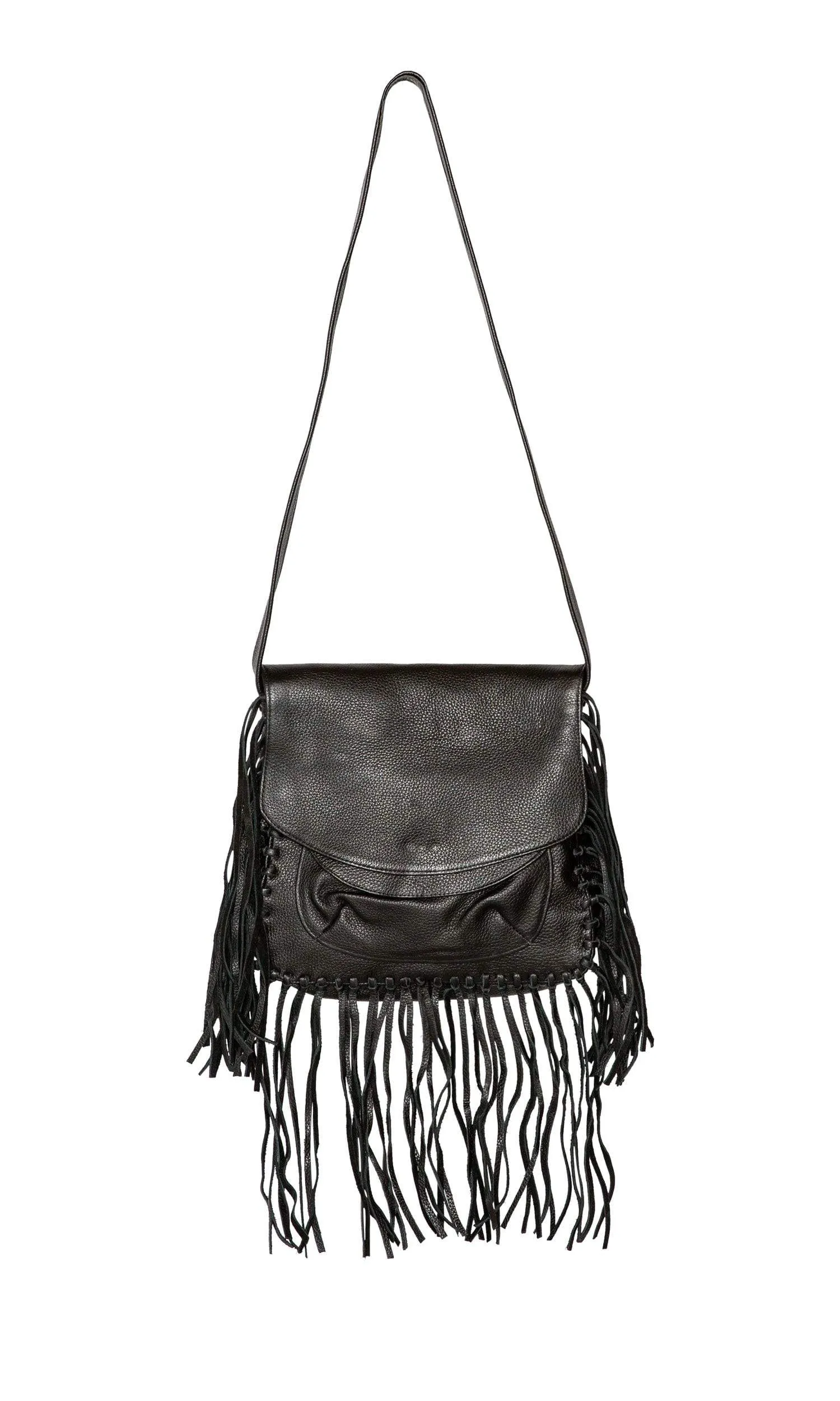 Laggo Maurice Flap over Saddle Bag with Fringe