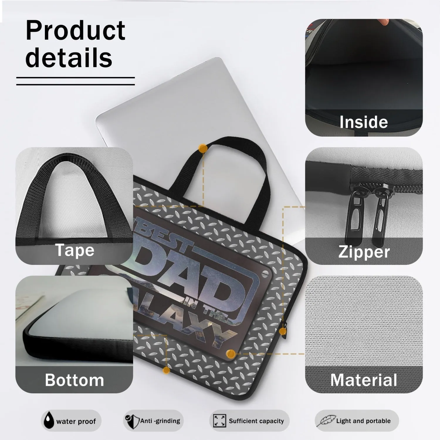 Laptop Sleeve with Handles - Best Dad