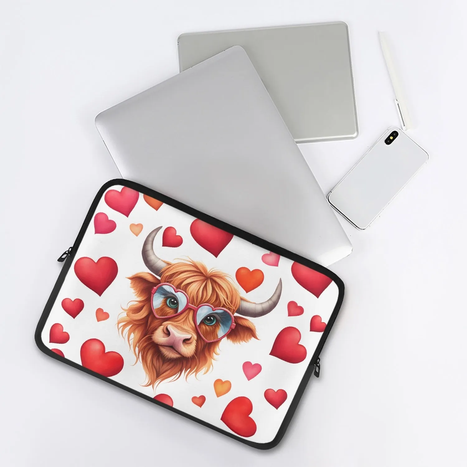 Laptop Sleeve - without handles - Highland Cow