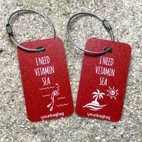 Laser Engraved Vitamin Sea Travel Quote Tags