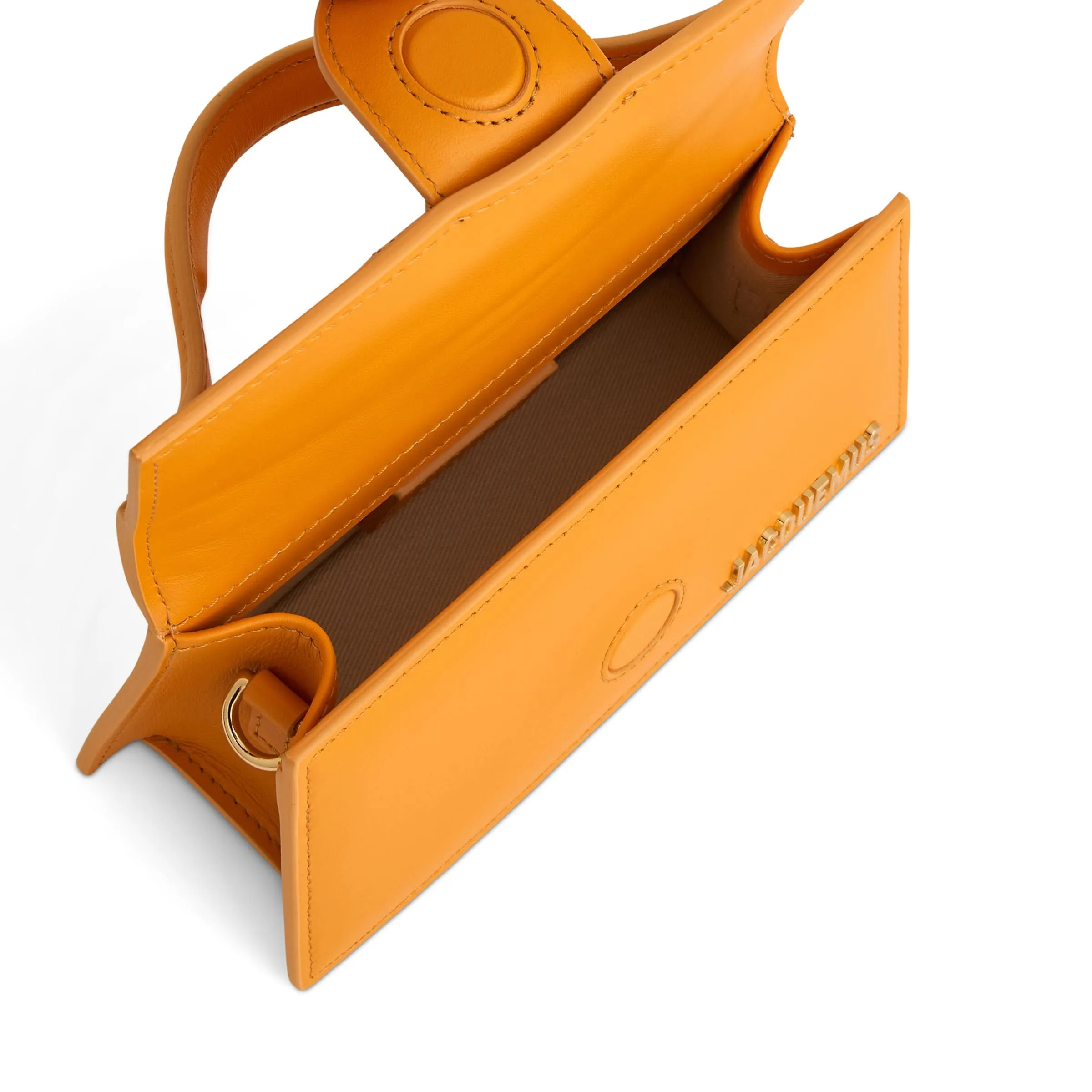 Le Bambino Leather Bag in Dark Orange