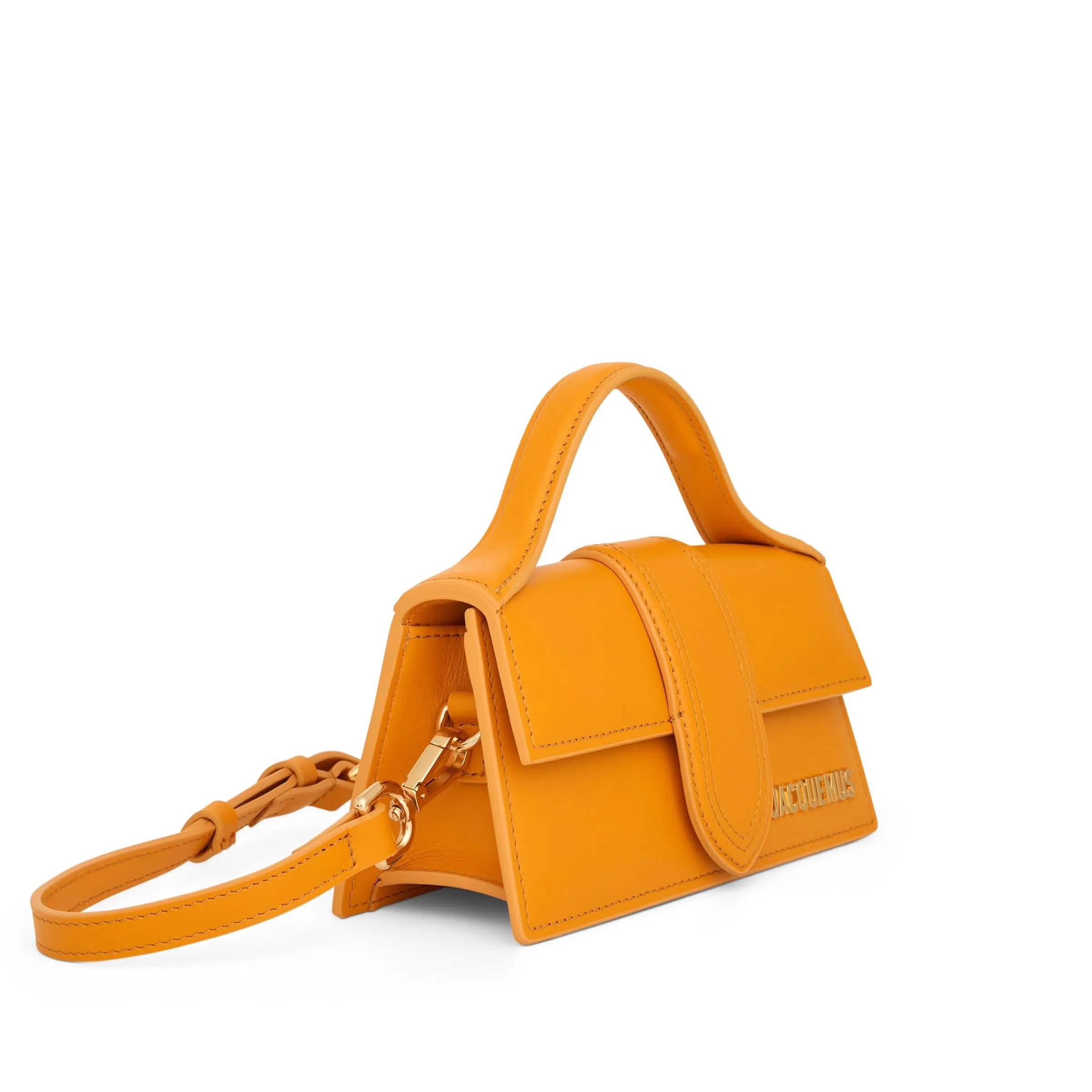 Le Bambino Leather Bag in Dark Orange