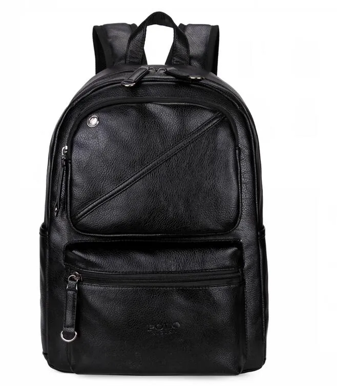 Leather Air Cushioned Backpack with Headphone Outlet