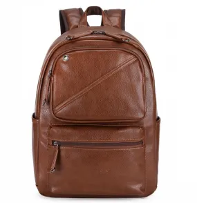 Leather Air Cushioned Backpack with Headphone Outlet