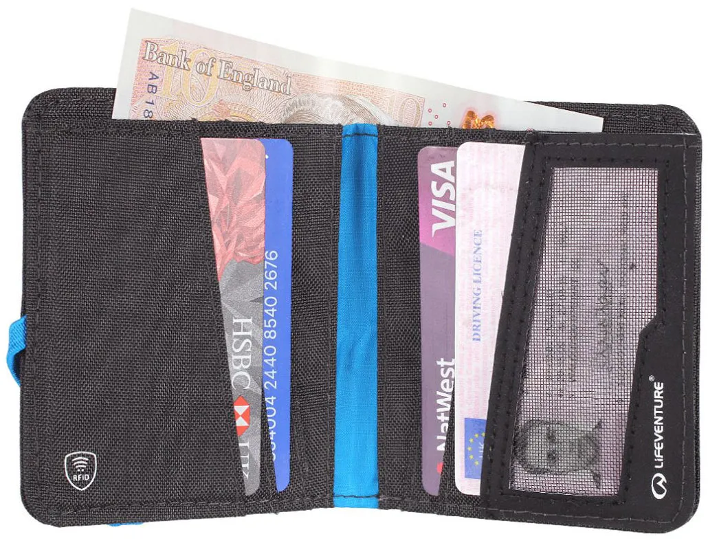 Lifeventure RFID Compact Wallet, Recycled, Grey