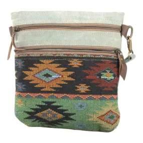 Light Green Rug Two Zipper Crossbody