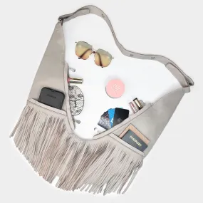 (LIVE) Granite Fringe Leather Sash Bag