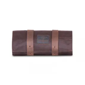 Longride Waxed Canvas Tool Roll Bag Brown - 0.5 Liters