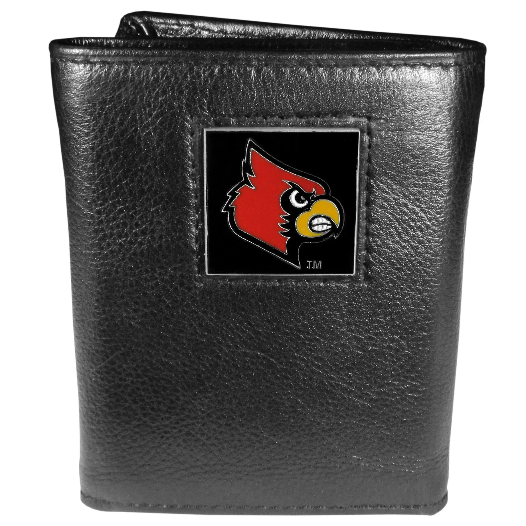 Louisville Cardinals Deluxe Leather Tri-fold Wallet Packaged in Gift Box