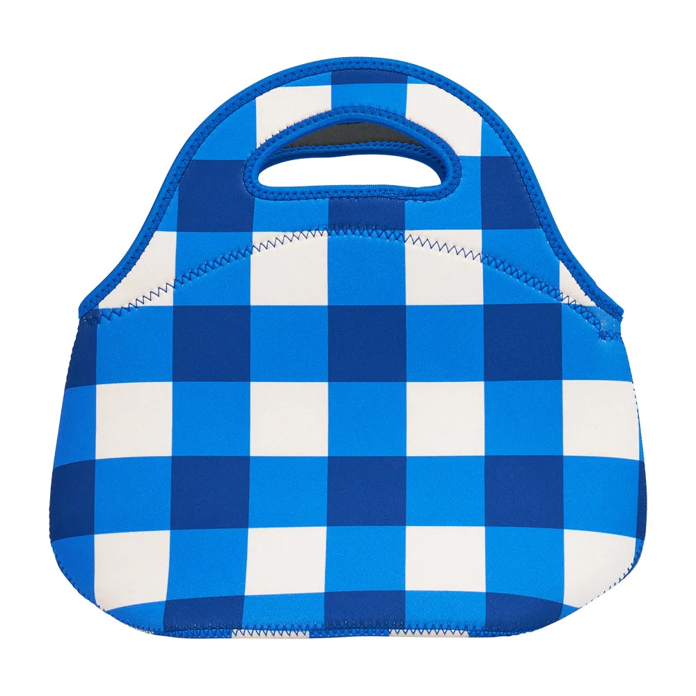 Lunch Bag - Neoprene - Cobalt Check