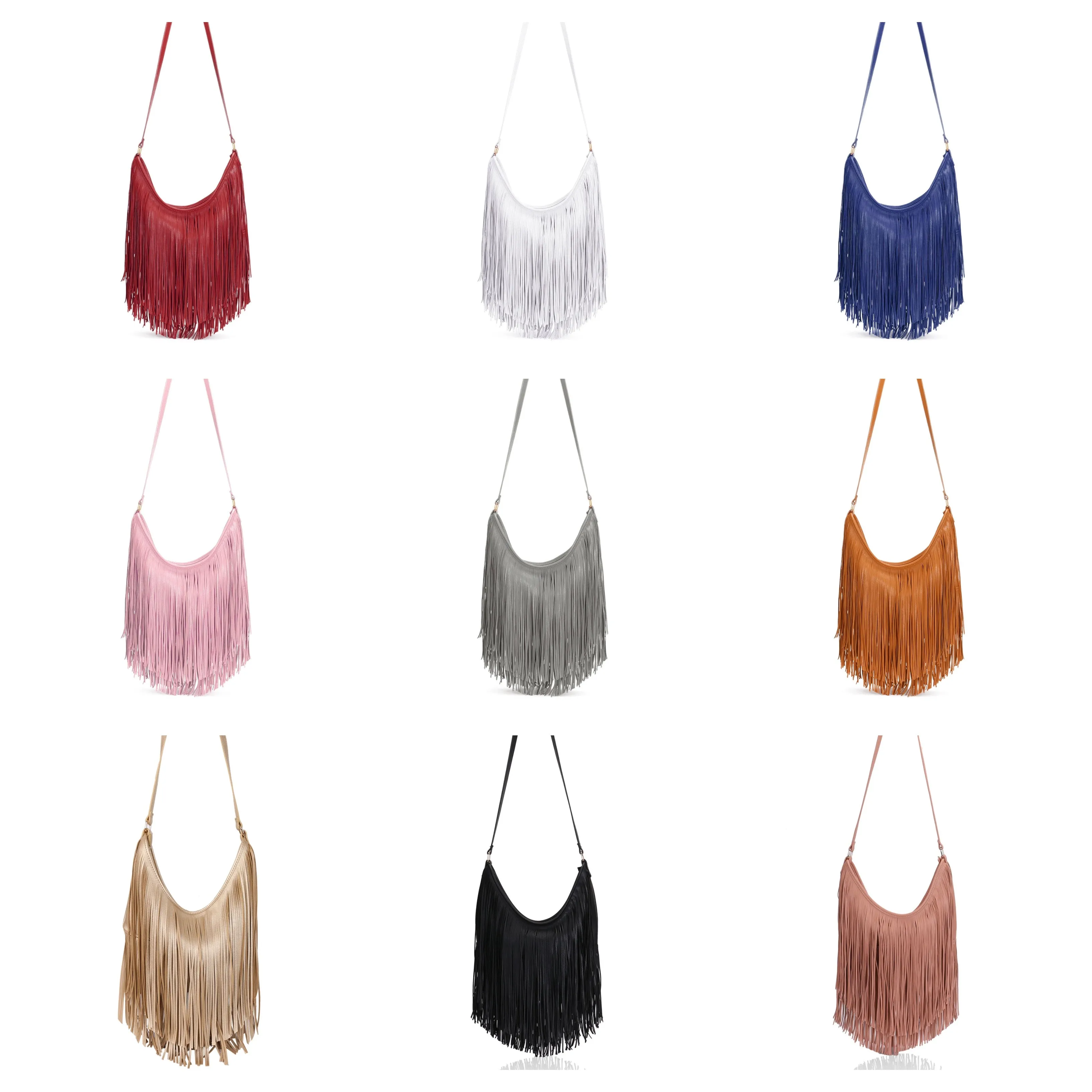 LYDC Crossbody Colourful Fringe Bag