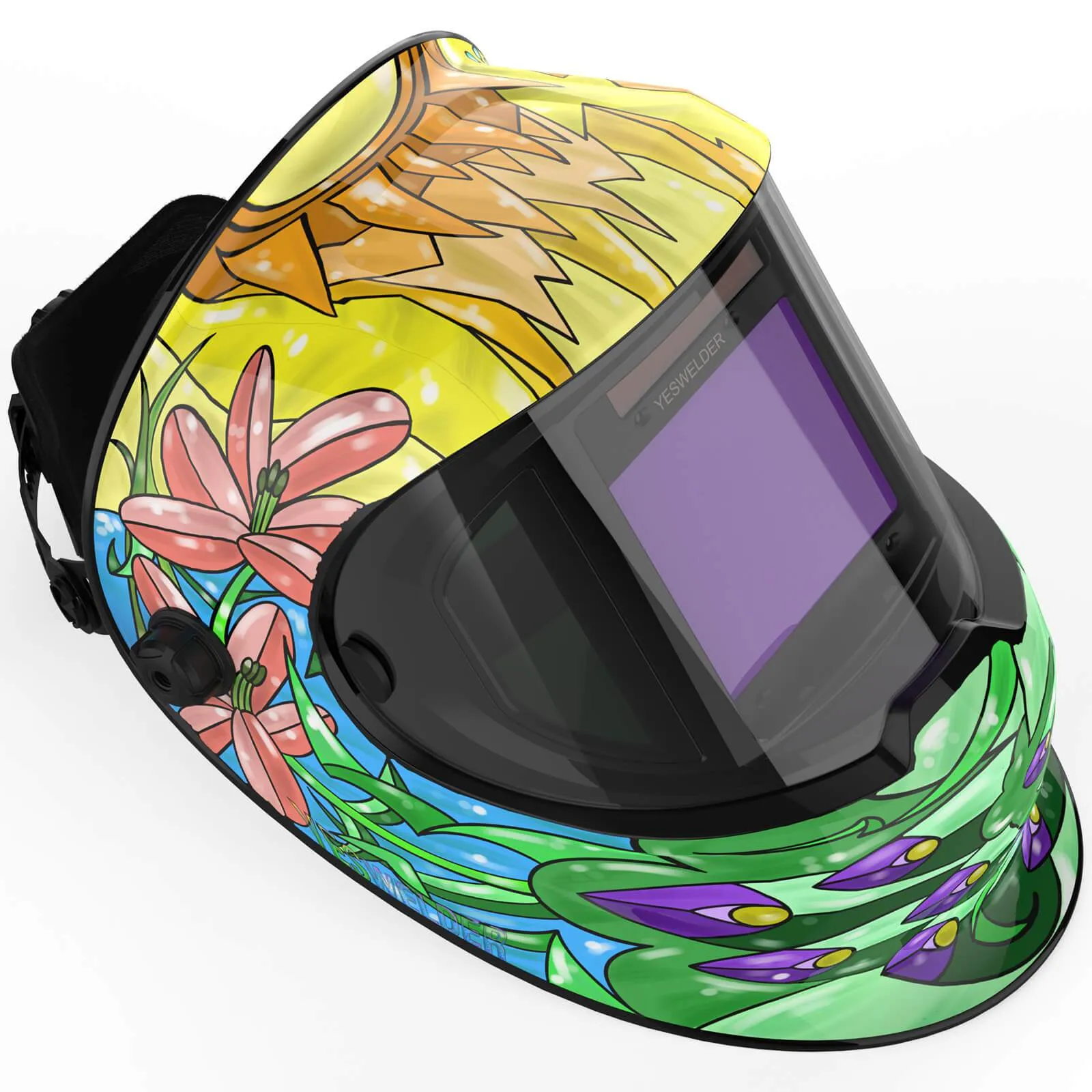 LYG-Q800D-PC Shattered Sunrise Customize Graphic Auto-Darkening Welding Helmet