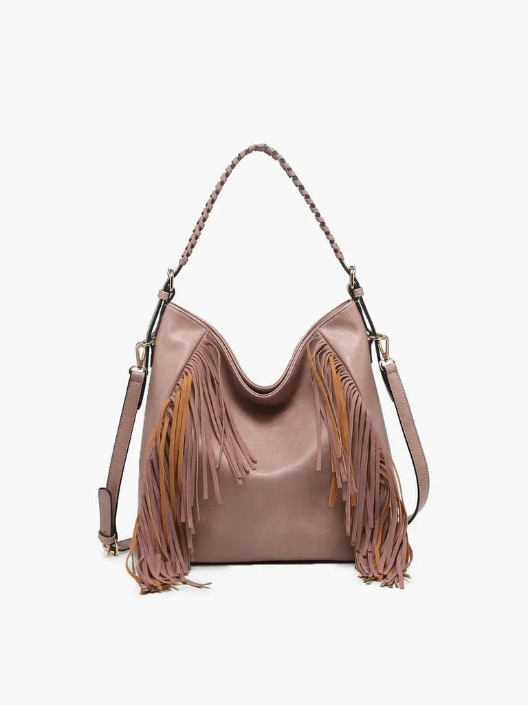 M2350 Sav Distressed Hobo w/ Fringe Detail