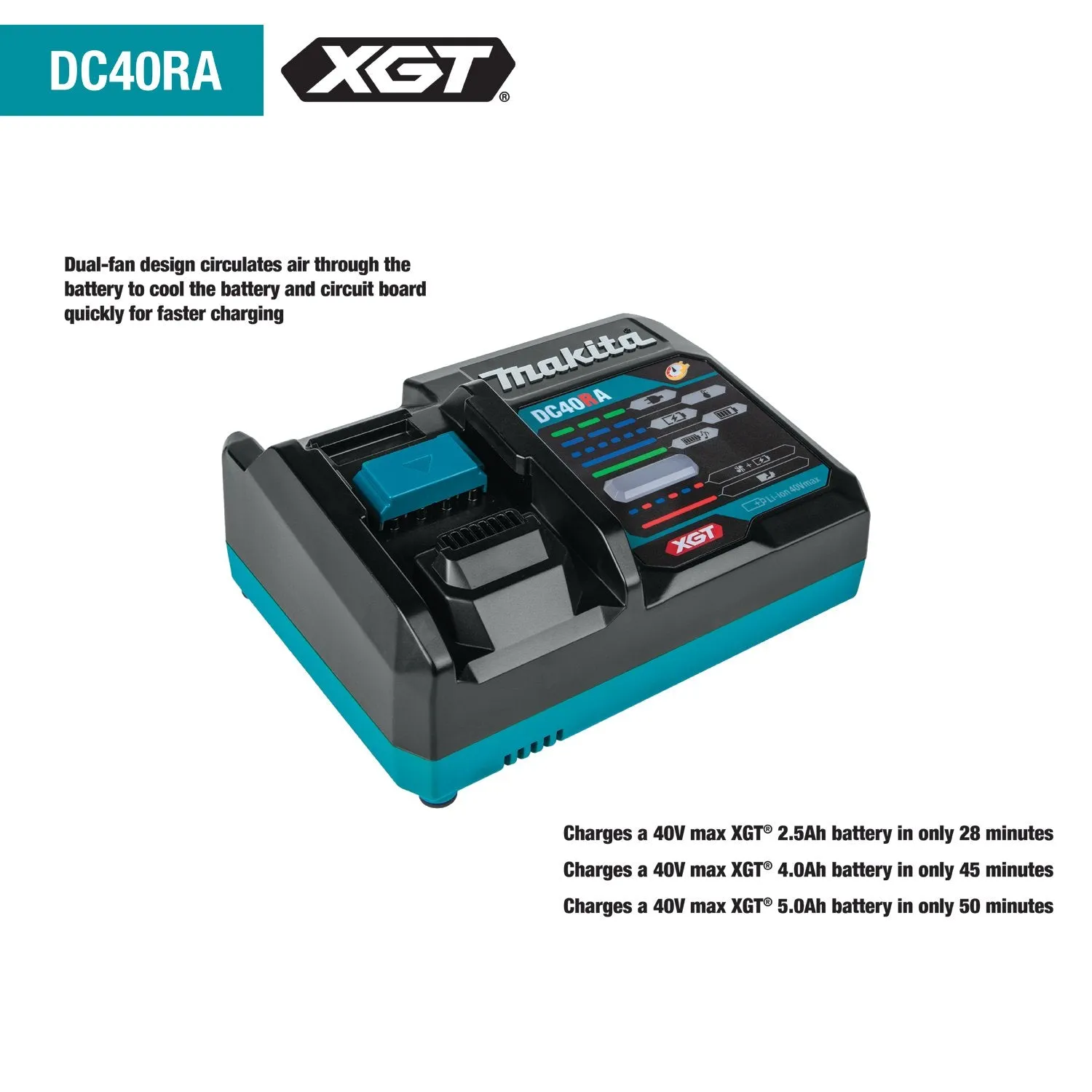 Makita (GDT01D) 40V max XGT® Brushless  4-Speed Impact Driver Kit (2.5Ah)