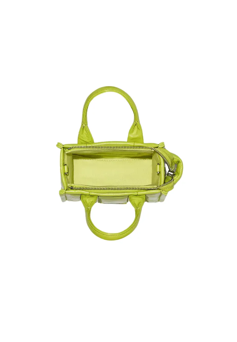 Marc Jacobs The Shiny Crossbody Crinkle Leather In Acid Lime H064L03FA22