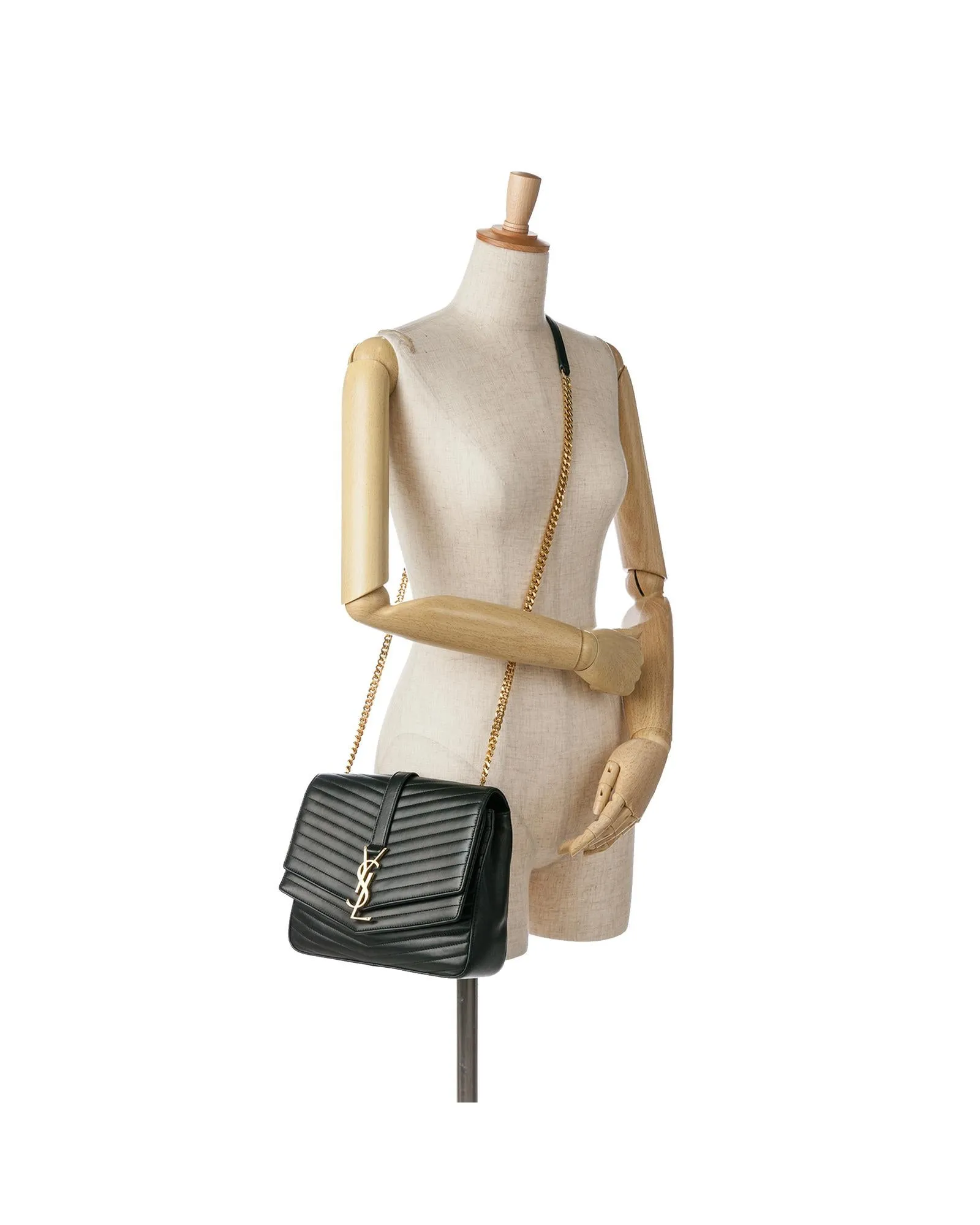 Medium Chevron Quilted Lambskin Crossbody Bag with Chain Strap