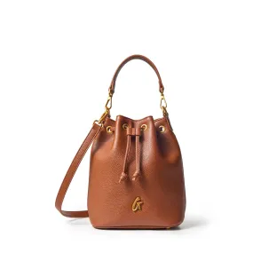 MEDIUM PEBBLE BUCKET BAG - BROWN