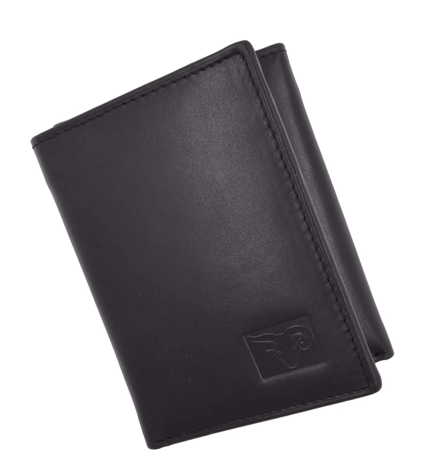 Mens High Quality Genuine Leather Card Holder Trifold Wallet with Outside ID Window by Cavelio 730055 (C)