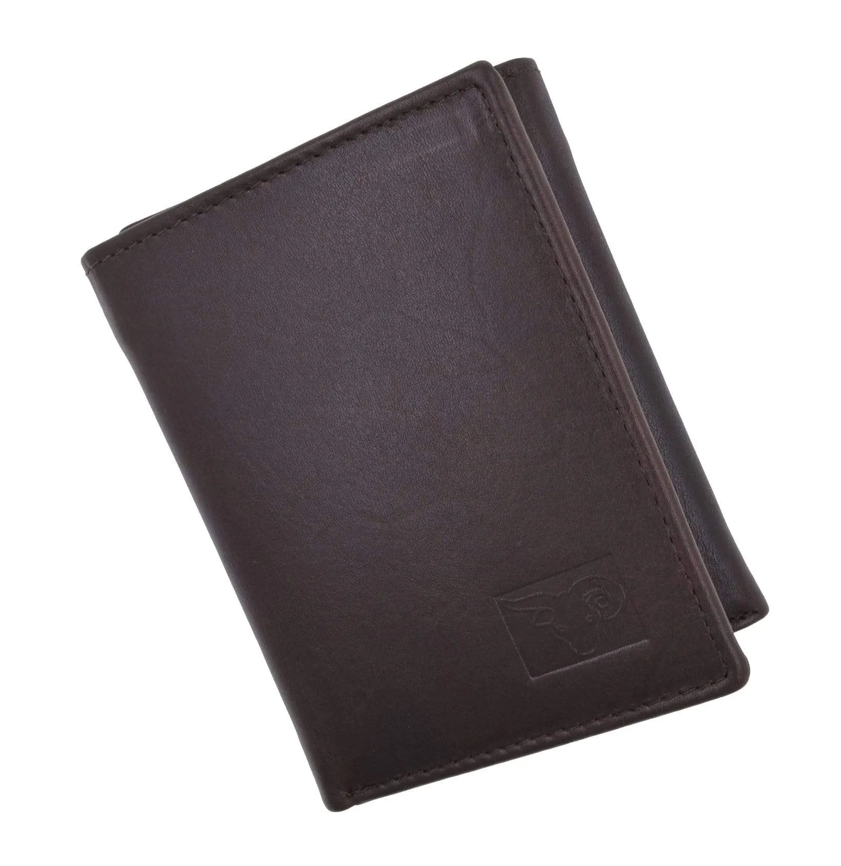 Mens High Quality Genuine Leather Card Holder Trifold Wallet with Outside ID Window by Cavelio 730055 (C)