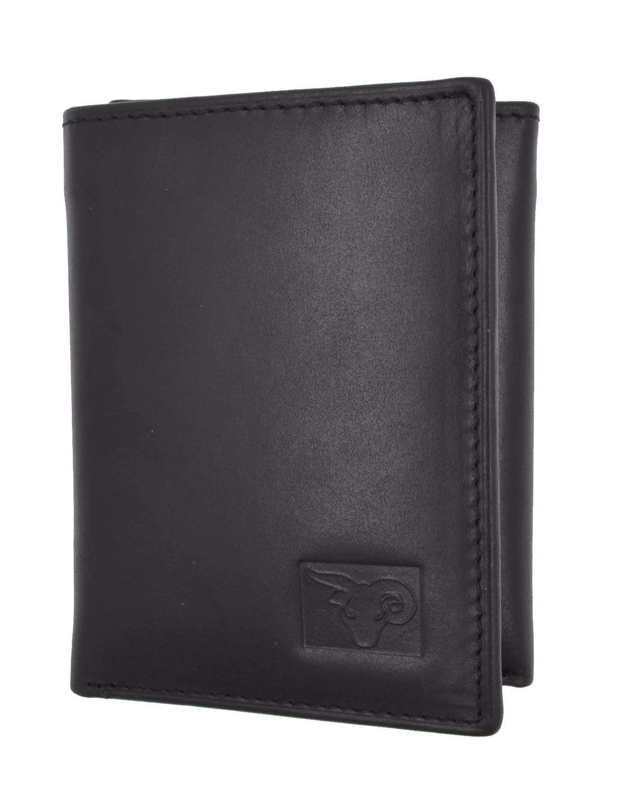 Mens High Quality Genuine Leather Card Holder Trifold Wallet with Outside ID Window by Cavelio 730055 (C)