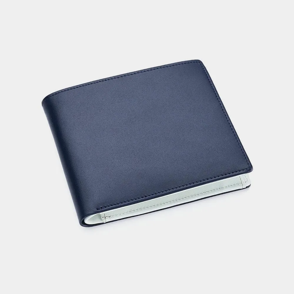 Men's Wallet in Navy and White