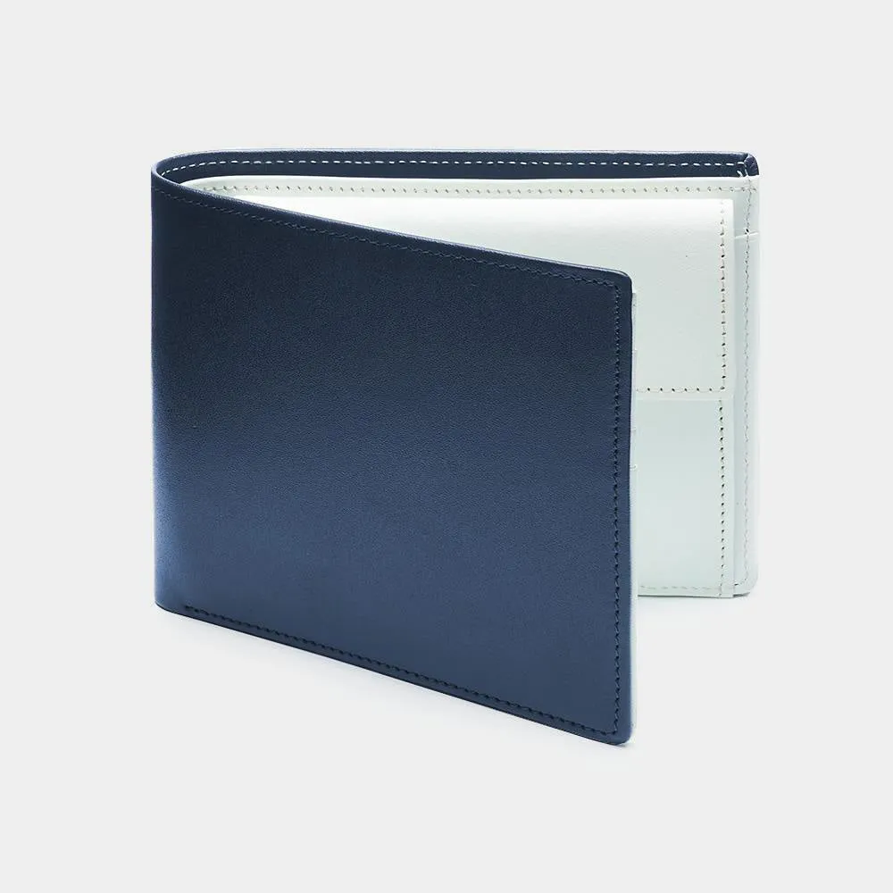 Men's Wallet in Navy and White