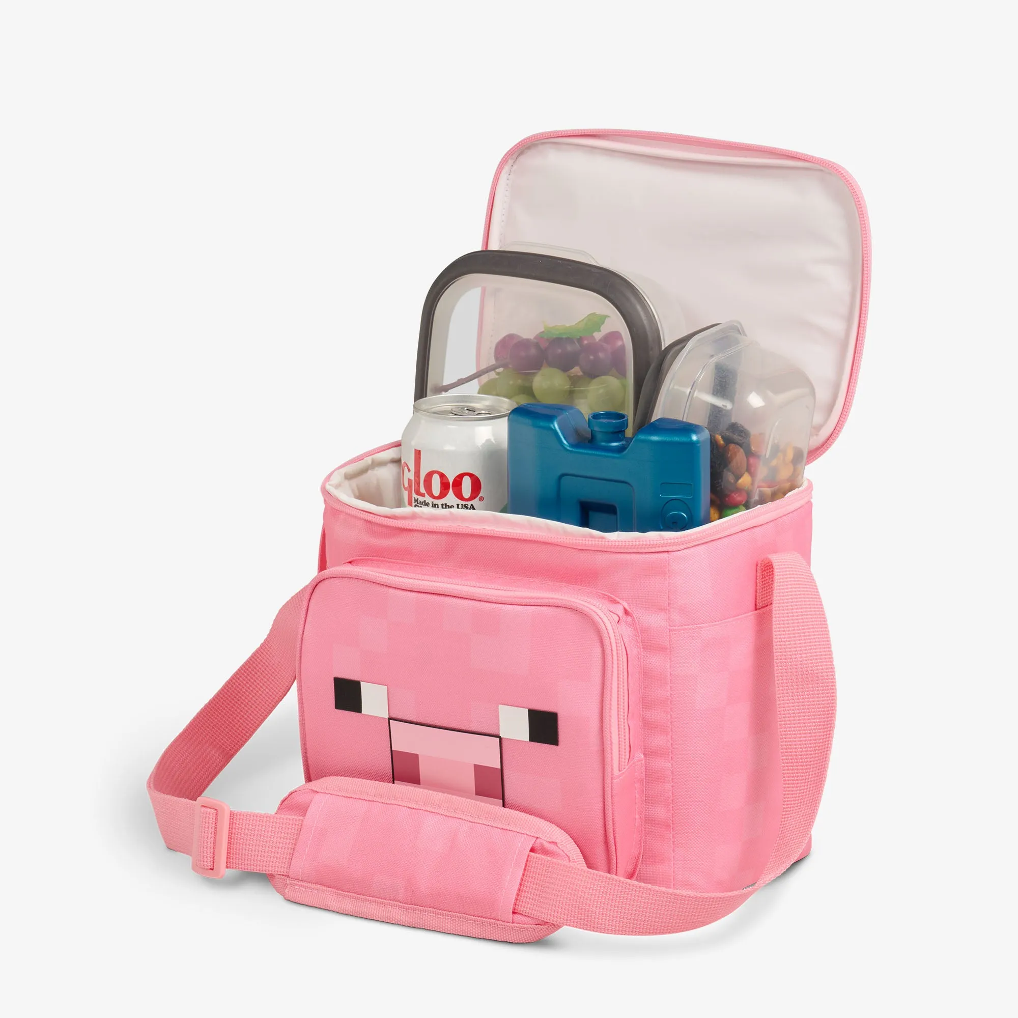 Minecraft Pig Square Lunch Cooler Bag