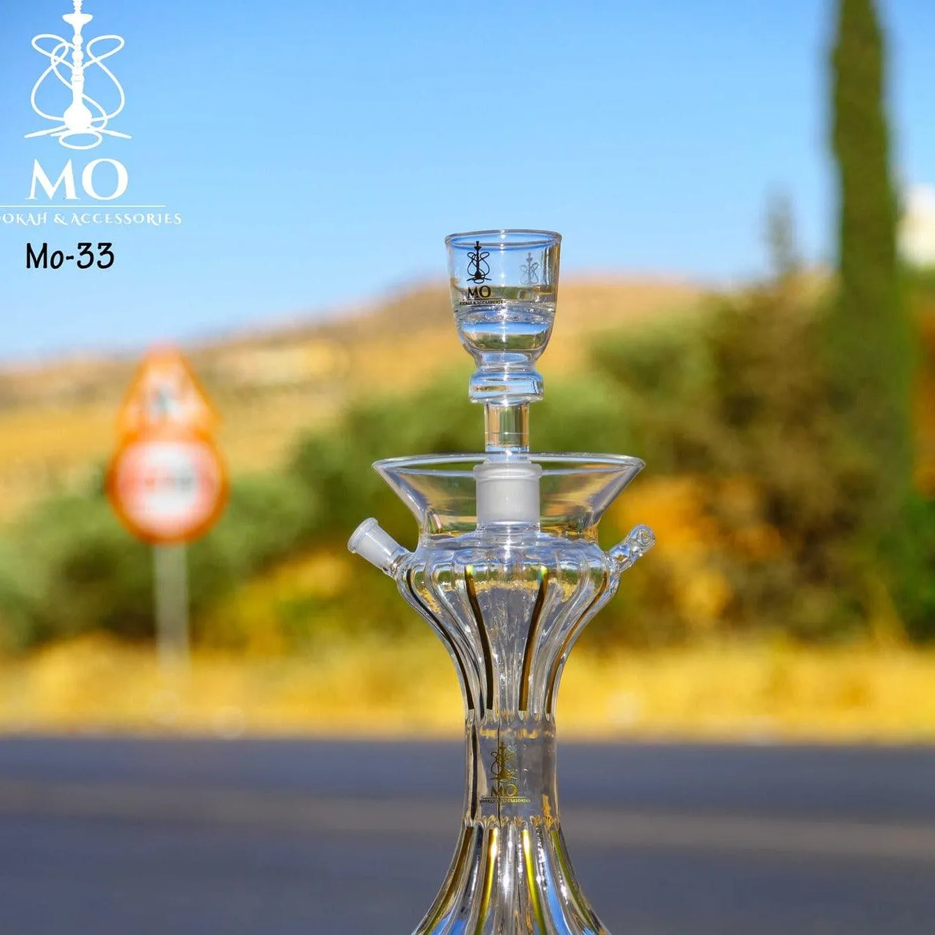 MO Glass Shisha MO-33  (Large) - ارجيلة ام او الزجاجية