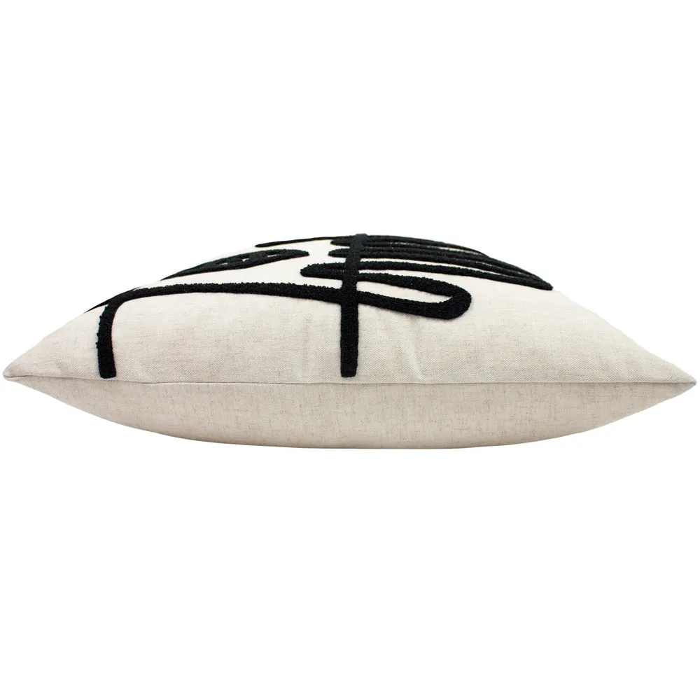 Mono Face Cushion Linen