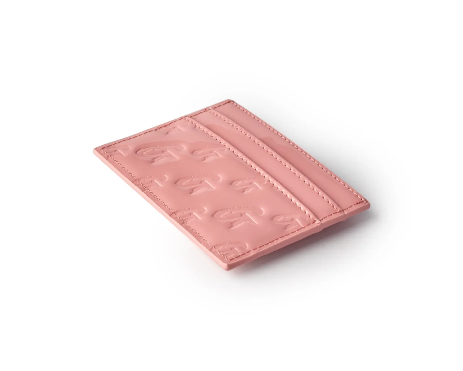 MONOGRAM CARD HOLDER - MIRROR PINK