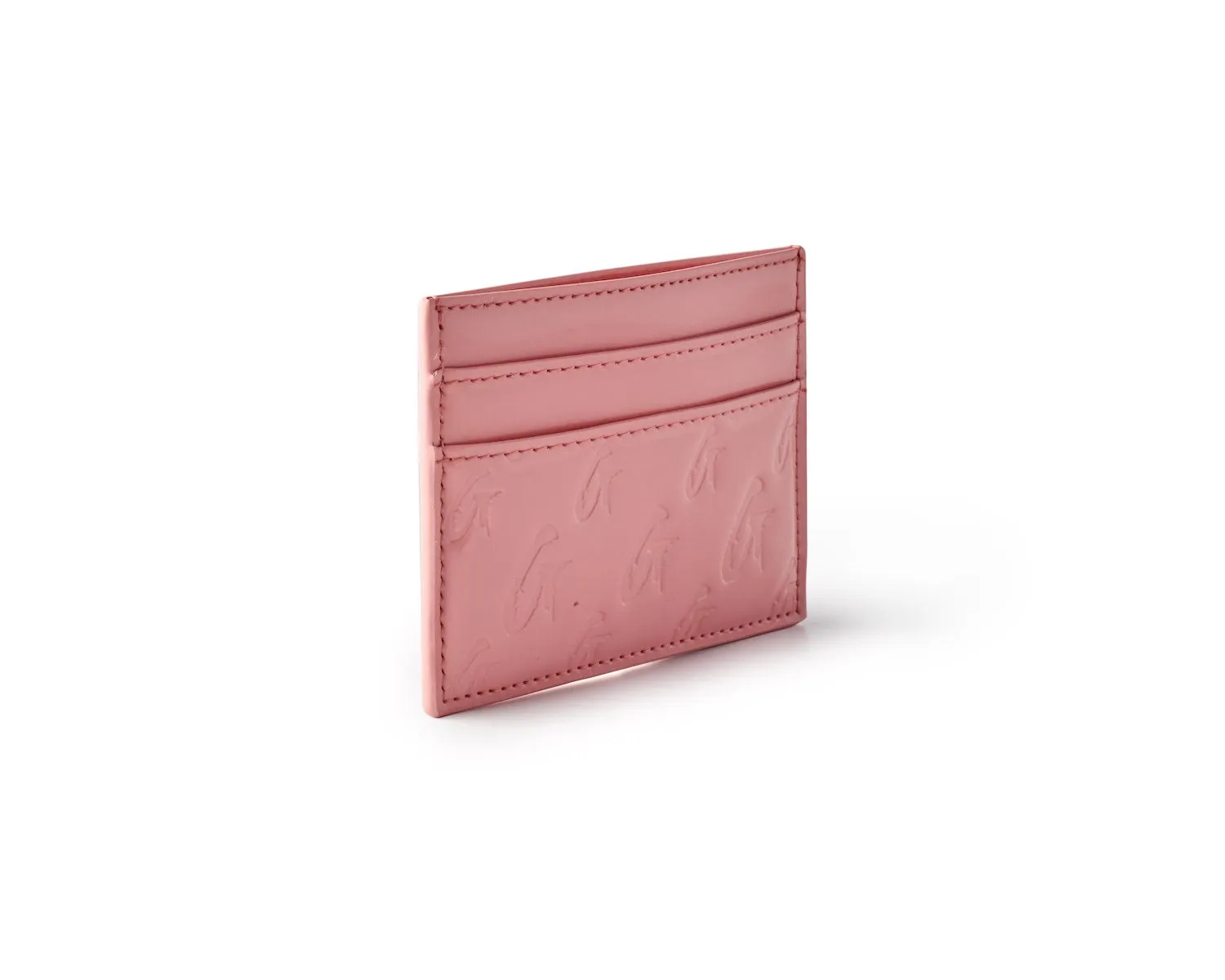 MONOGRAM CARD HOLDER - MIRROR PINK