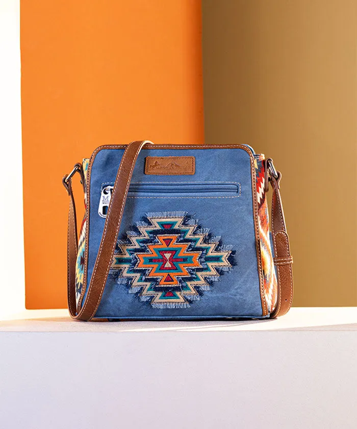 Montana West Aztec Denim Crossbody Bag