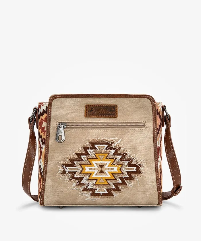 Montana West Aztec Denim Crossbody Bag