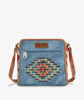 Montana West Aztec Denim Crossbody Bag