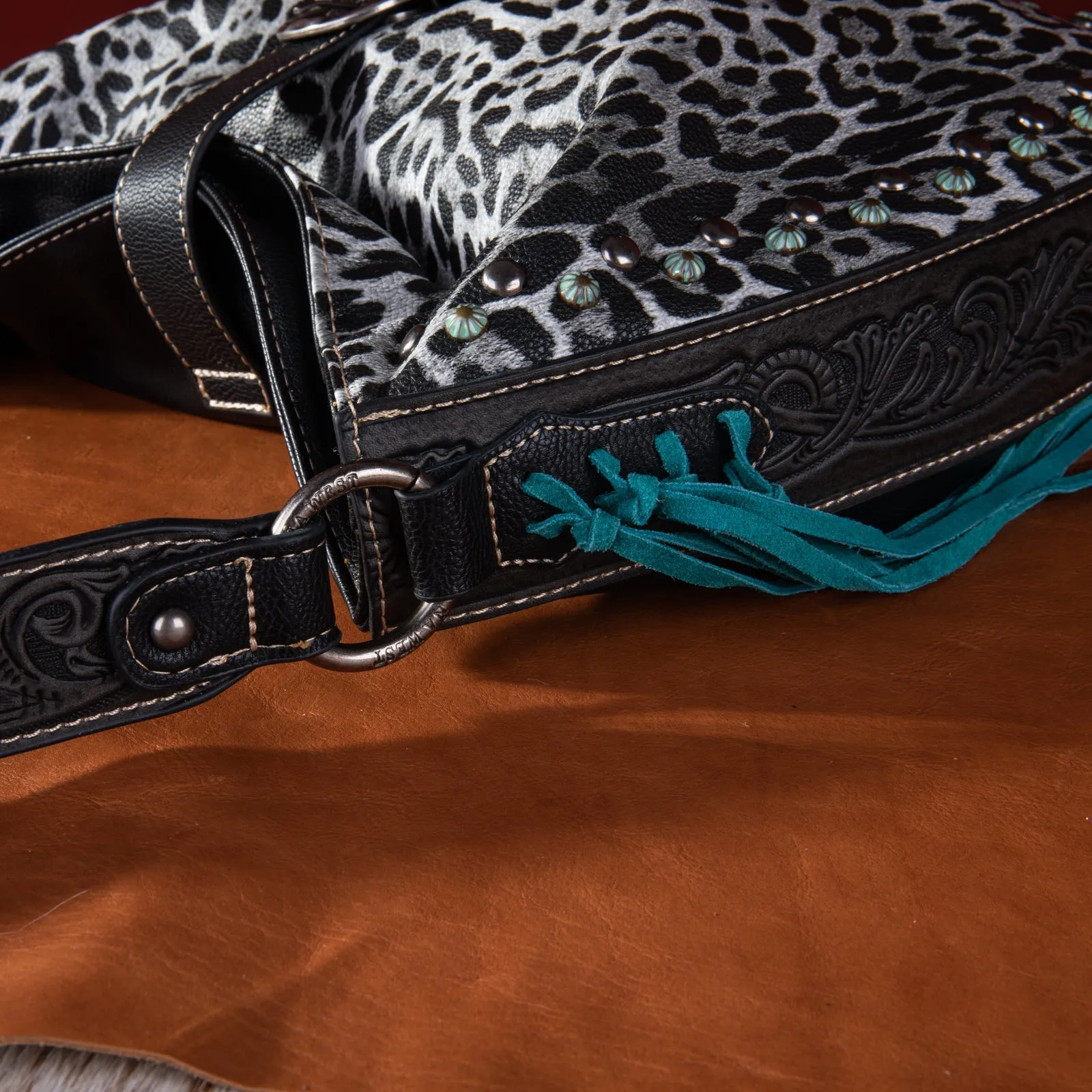 Montana West Leopard Buckle Concealed Carry Hobo