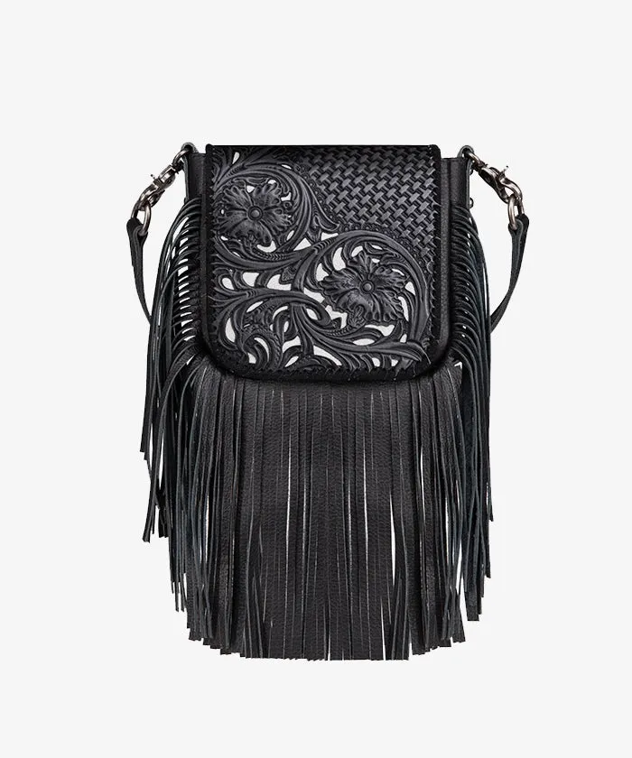 Montana West Tooled Fringe Crossbody Bag