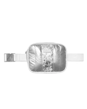 MORE METALLIC CONFETTI PUFFER BELT BAG